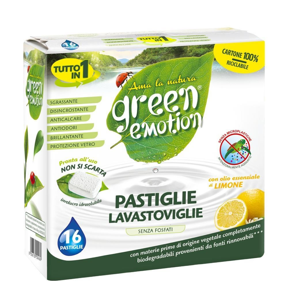 Green Emotion Pastiglie lavastoviglie Limone - 16pzGreen Emotion