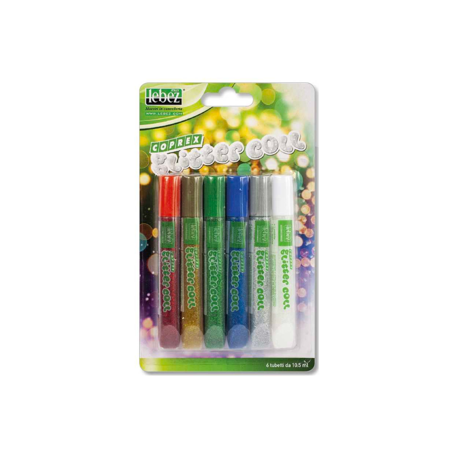 COLLA GLITTER LEBEZ ASSORTITA BUSTA 6 PEZZI  5131Lebez