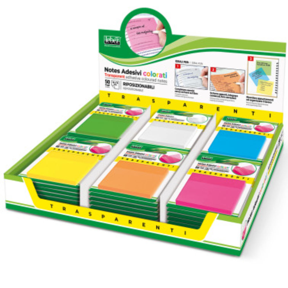 MEMO STICK TRASP. 50FG 75X75 MM 81639Mp