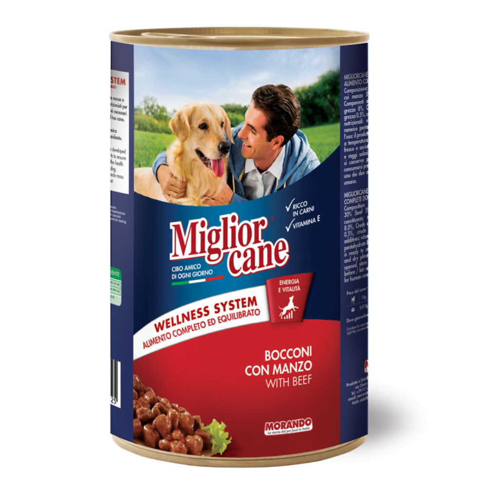 Migliorcane - Bocconcini con Manzo - 1250gMorando