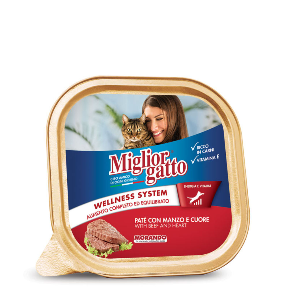 Migliorgatto - Patè con Manzo e Cuore - 100gMorando