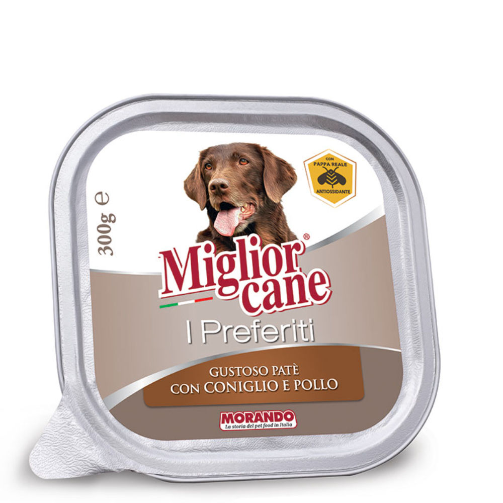 Migliorcane I Preferiti - Patè con Coniglio e Pollo - 300gMorando