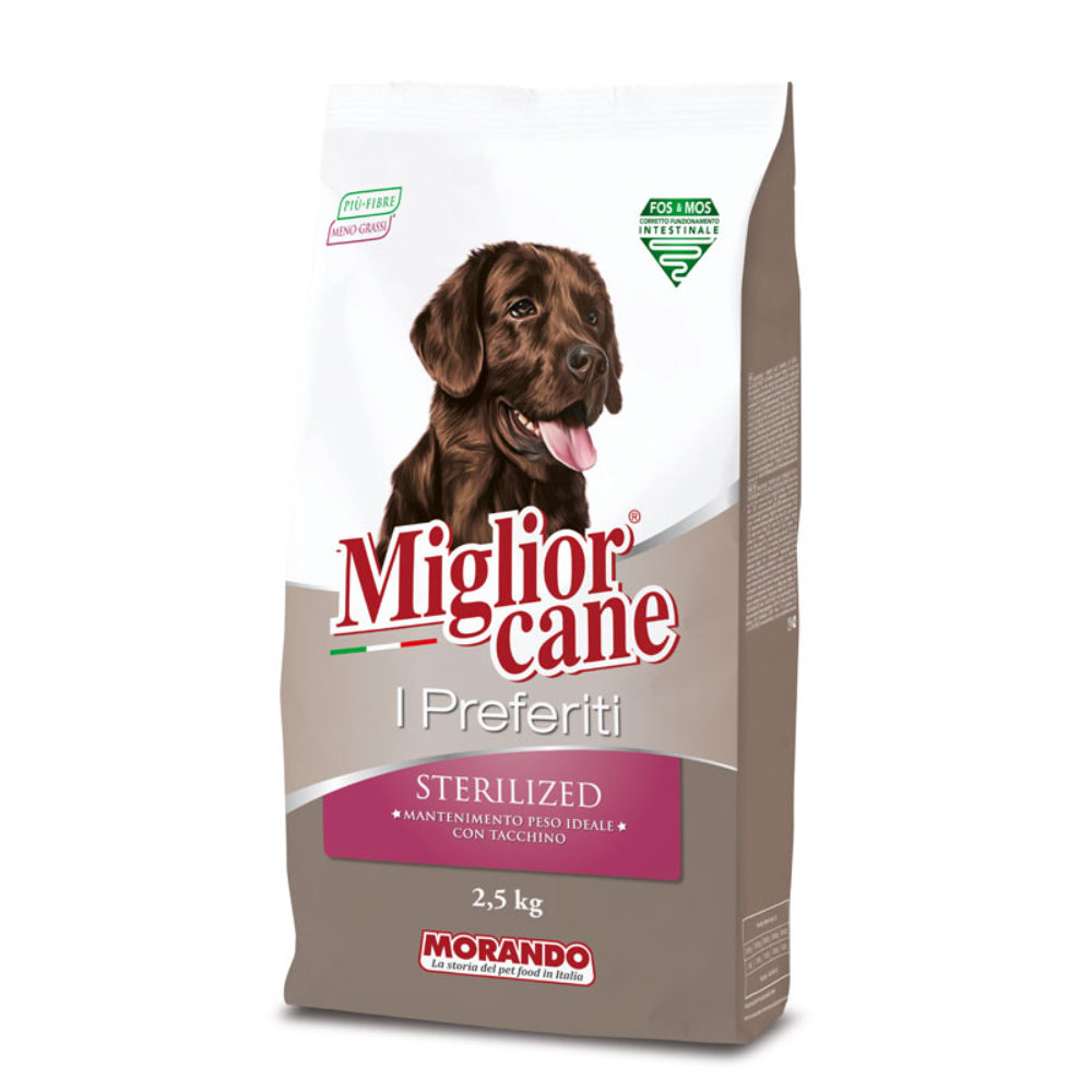 Migliorcane I Preferiti - Cani Sterilizzati - Tacchino - 2,5kgMorando