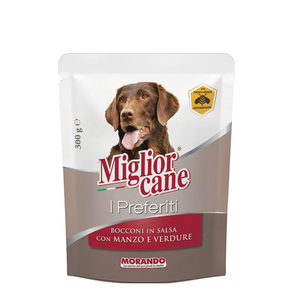 Migliorcane I Preferiti - Manzo e Verdure in Salsa - 300gMorando