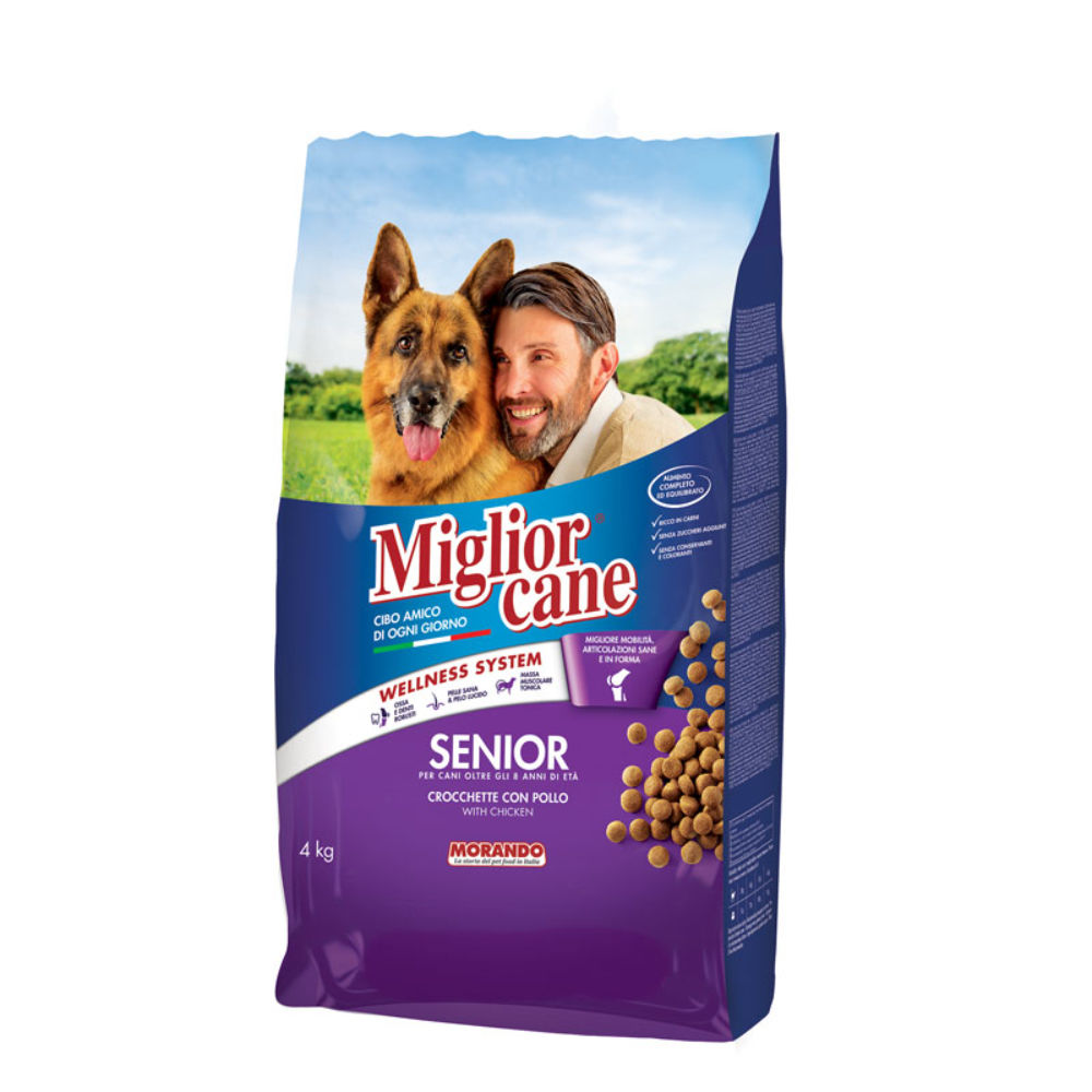 Migliorcane - Senior Crocchette con Pollo - 4kgMorando