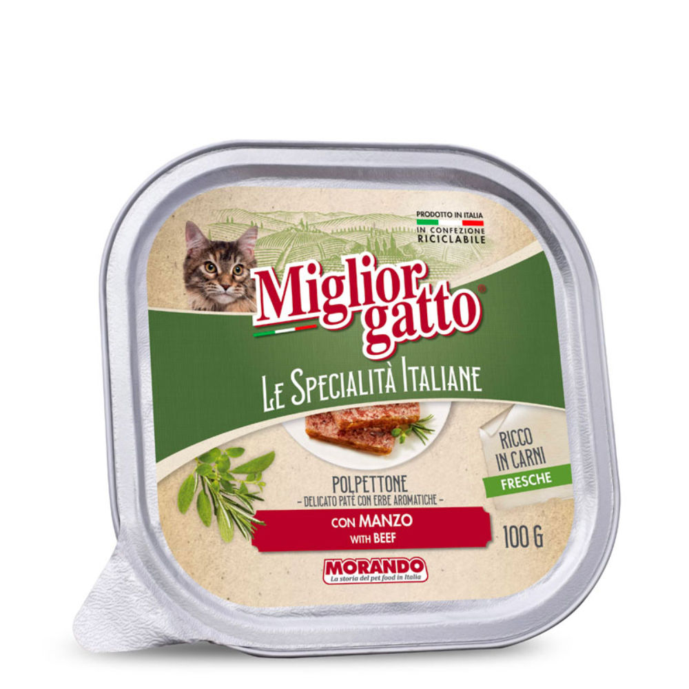 Migliorgatto - Polpettone Patè con Manzo - 100gMorando