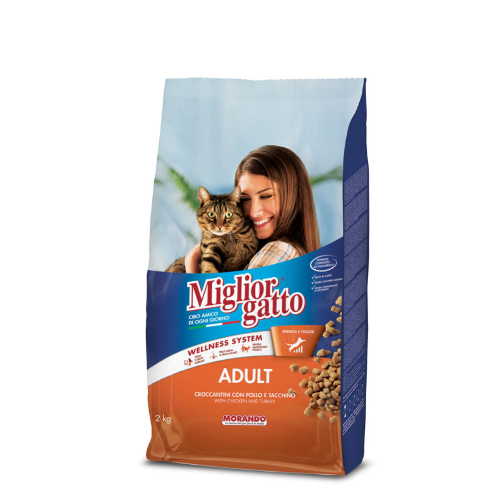 Migliorgatto - Adult Croccantini con Pollo e Tacchino - 2kgMorando