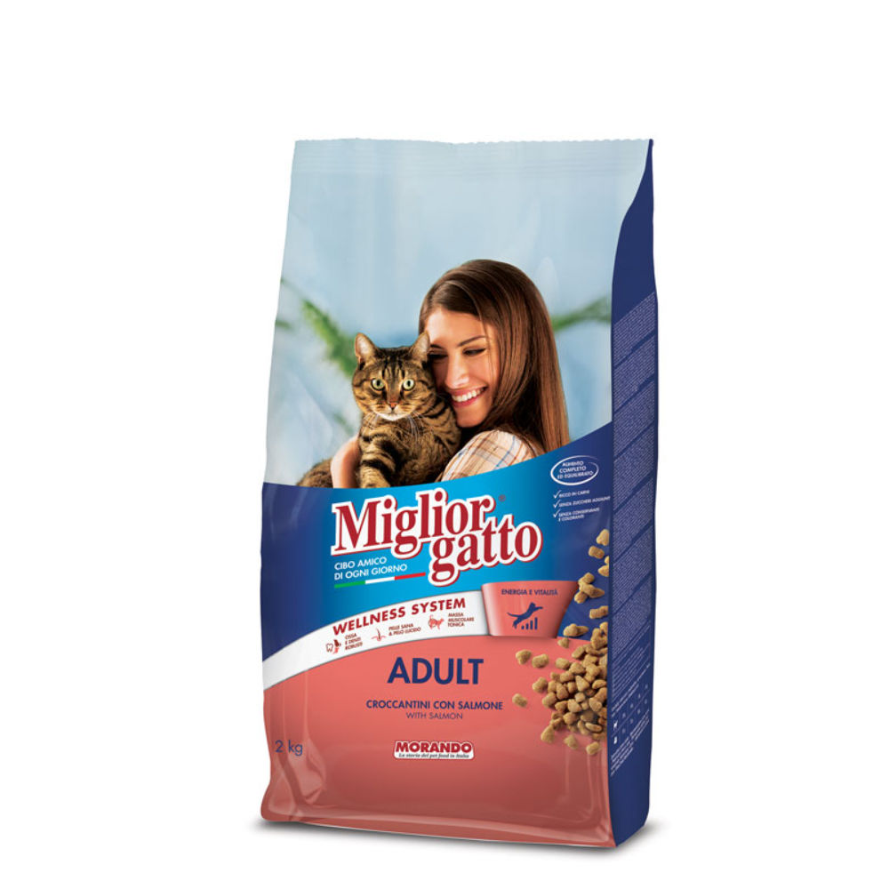 Migliorgatto - Adult Croccantini con Salmone - 2kgMorando
