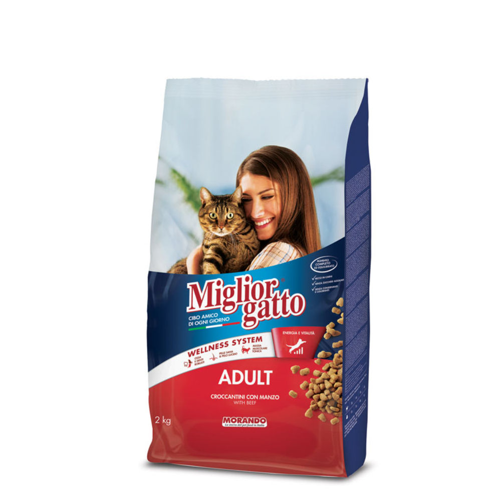 Migliorgatto - Adult Croccantini con Manzo - 2kgMorando