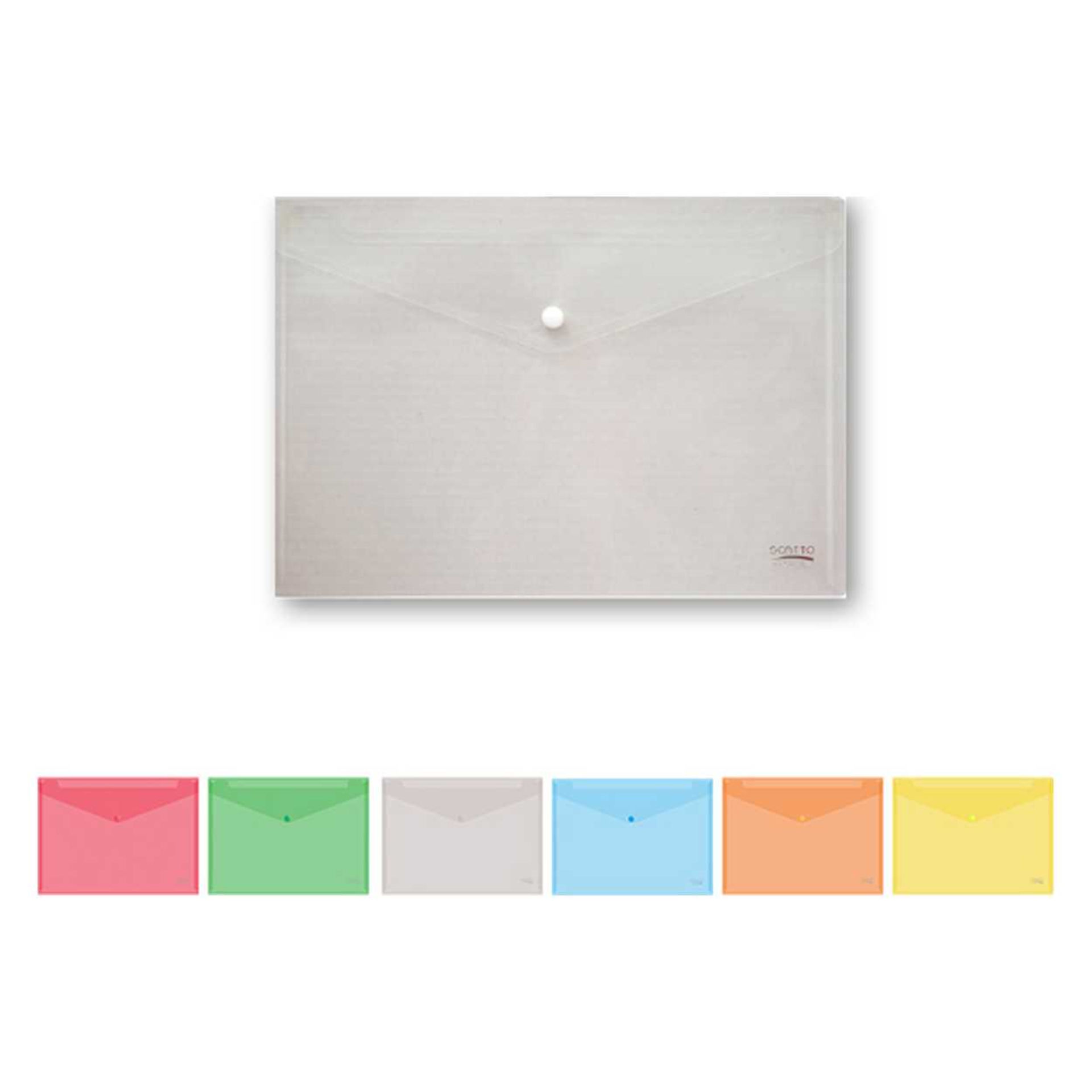 BUSTA C/BOTTONE ORNA  PPL A6 16X11 COL.TRASP.0140Scatto