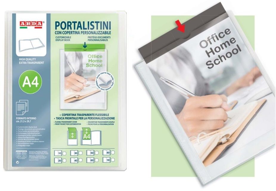 PORTALISTINO PERSONALIZZABILE A4 100 BUSTEArda