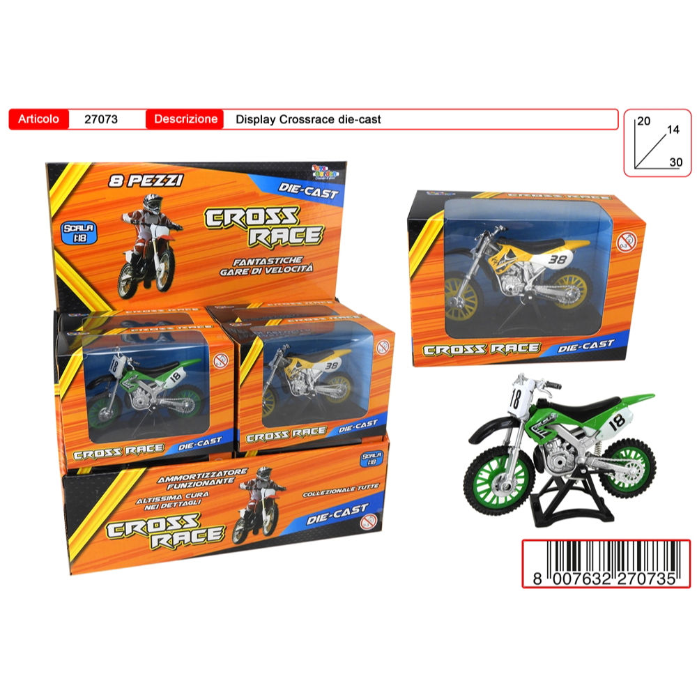 DIECAST MOTO CROSS 1:18Toys Garden