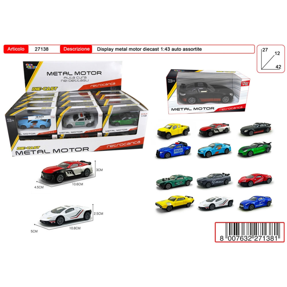 METAL MOTOR FAST CARS 1:43Toys Garden