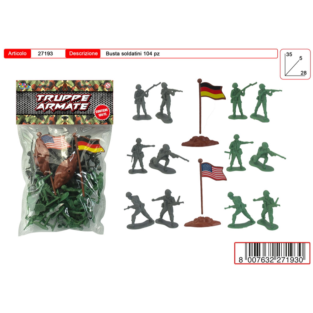 BUSTA MAXI SOLDATINI 104PZToys Garden