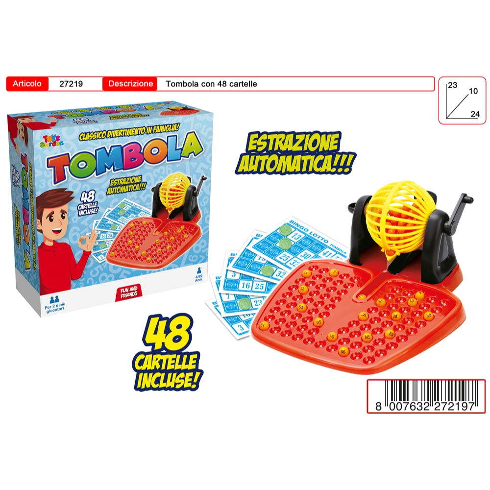 TOYS GARDEN TOMBOLA 48 CARTELLEToys Garden