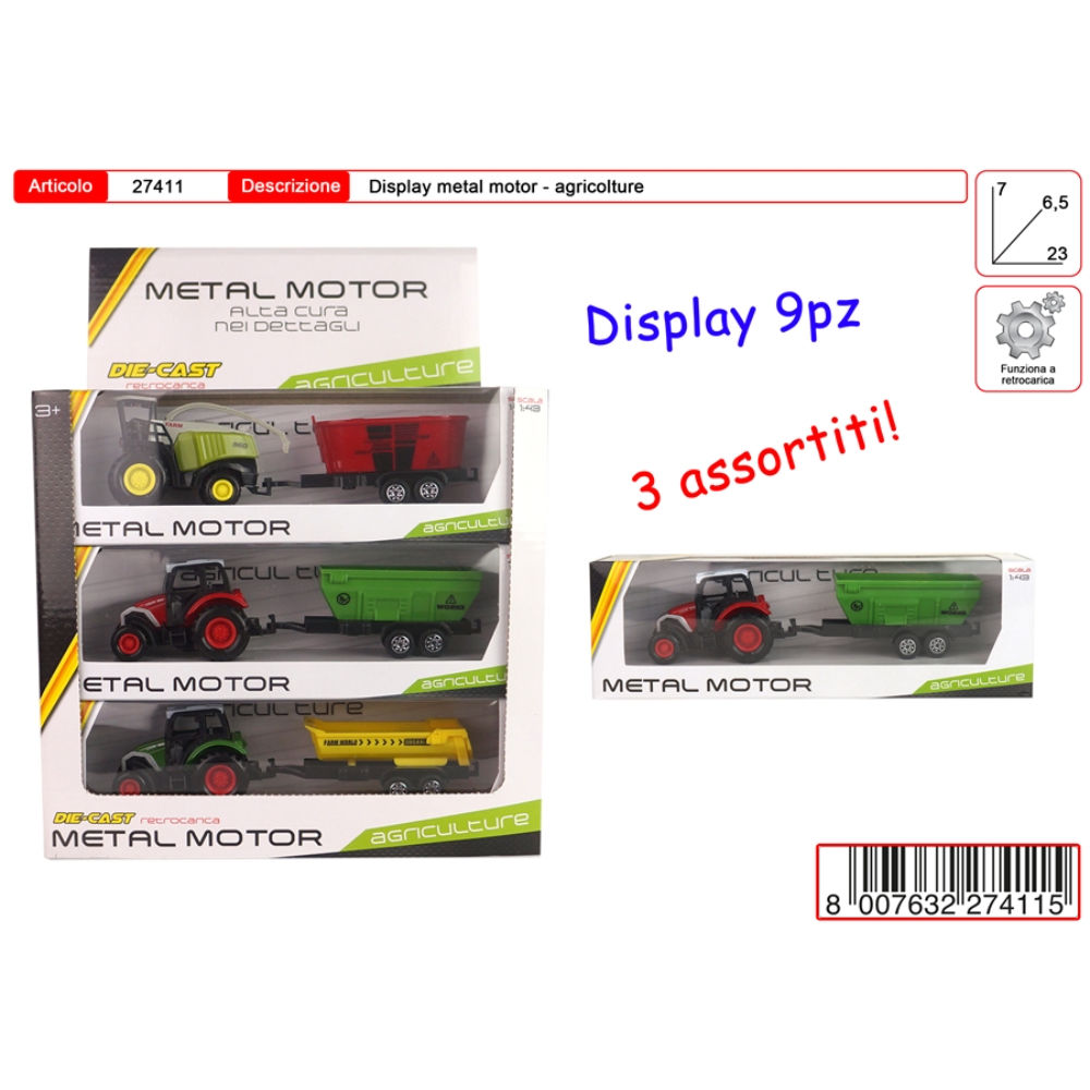 METAL MOTOR AGRICULTURE 1:43Toys Garden