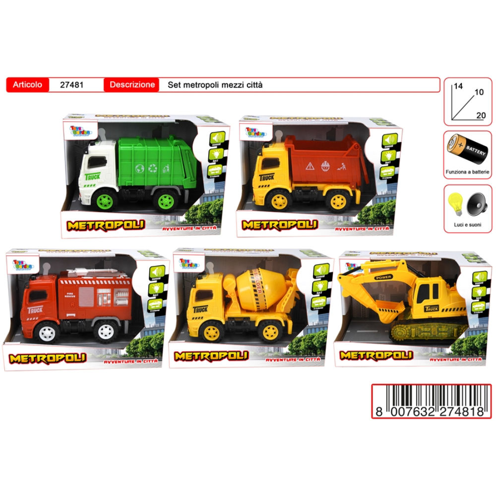 METROPOLI VEICOLI DA LAVORO ASSORTITIToys Garden