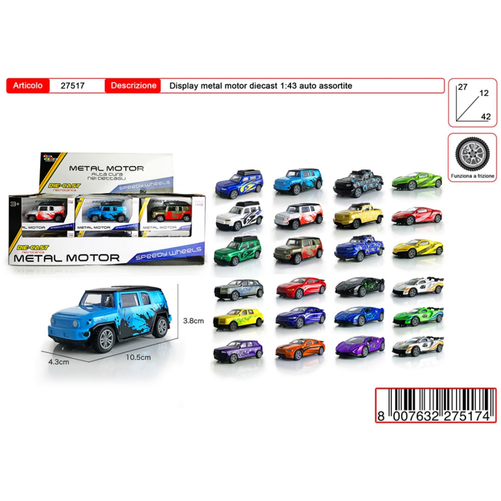 METAL MOTOR SPEEDY WHEELS 1:43Toys Garden