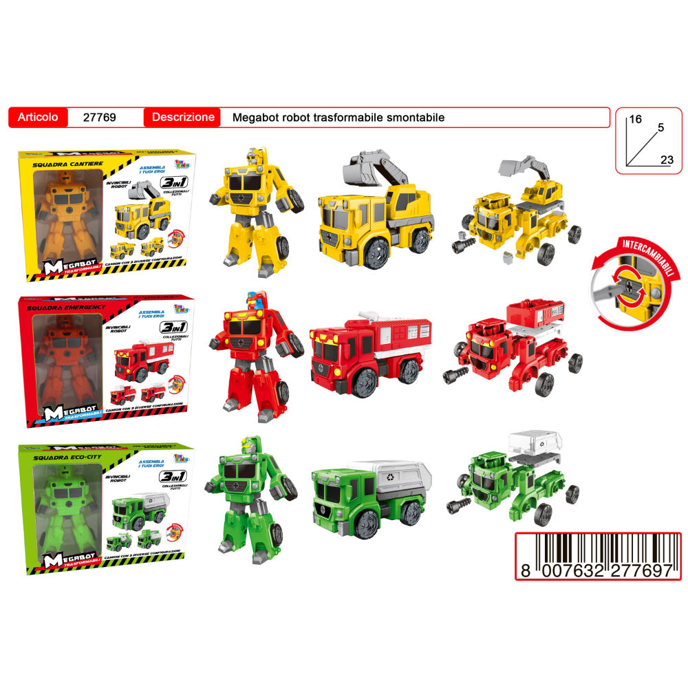 MEGABOT CAMION TRANSFORMER SMONTABILEToys Garden