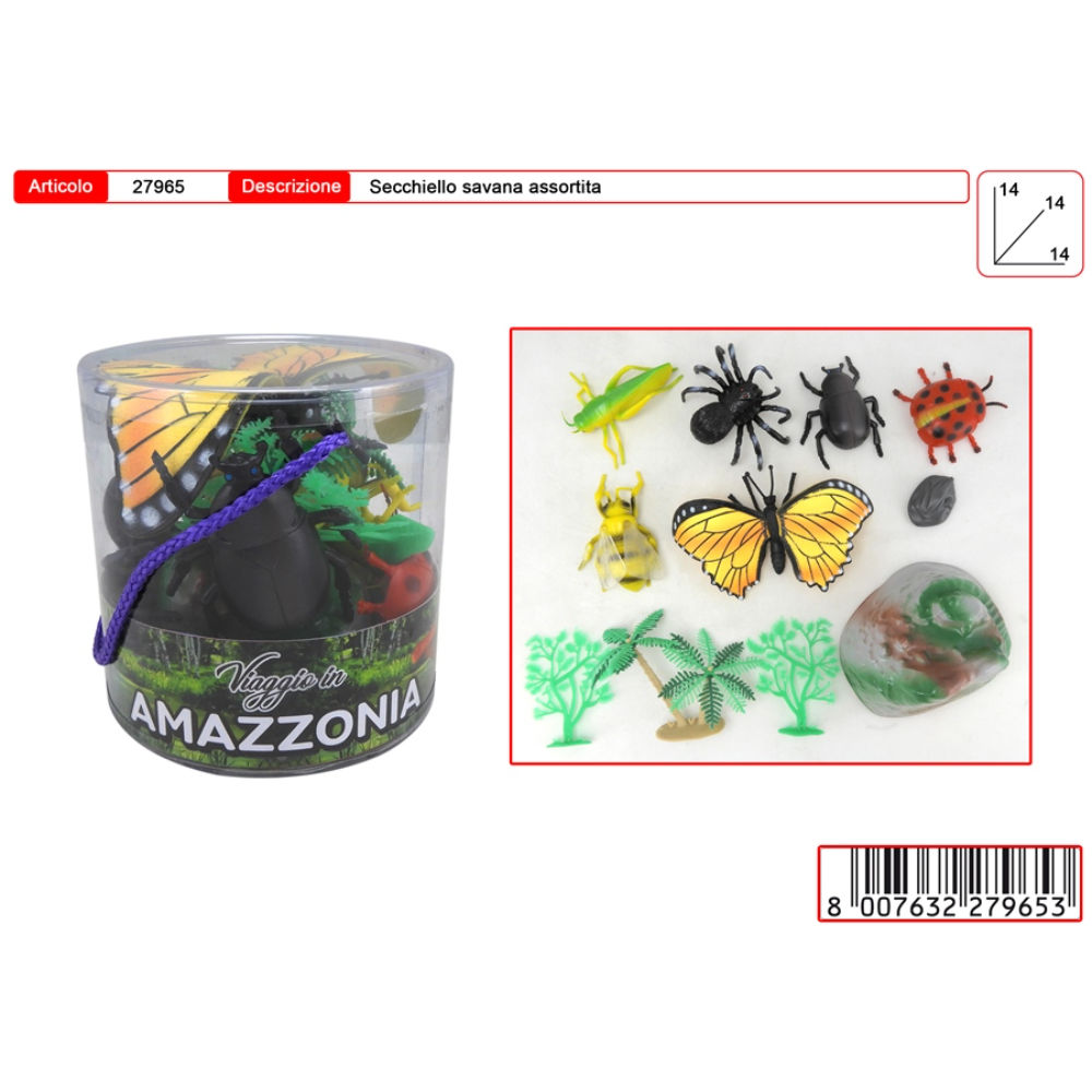 SECCHIELLO INSETTI AMAZZONIA 11PZToys Garden