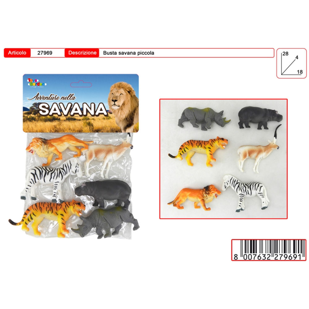 BUSTA SAVANA PICCOLA 6PZToys Garden