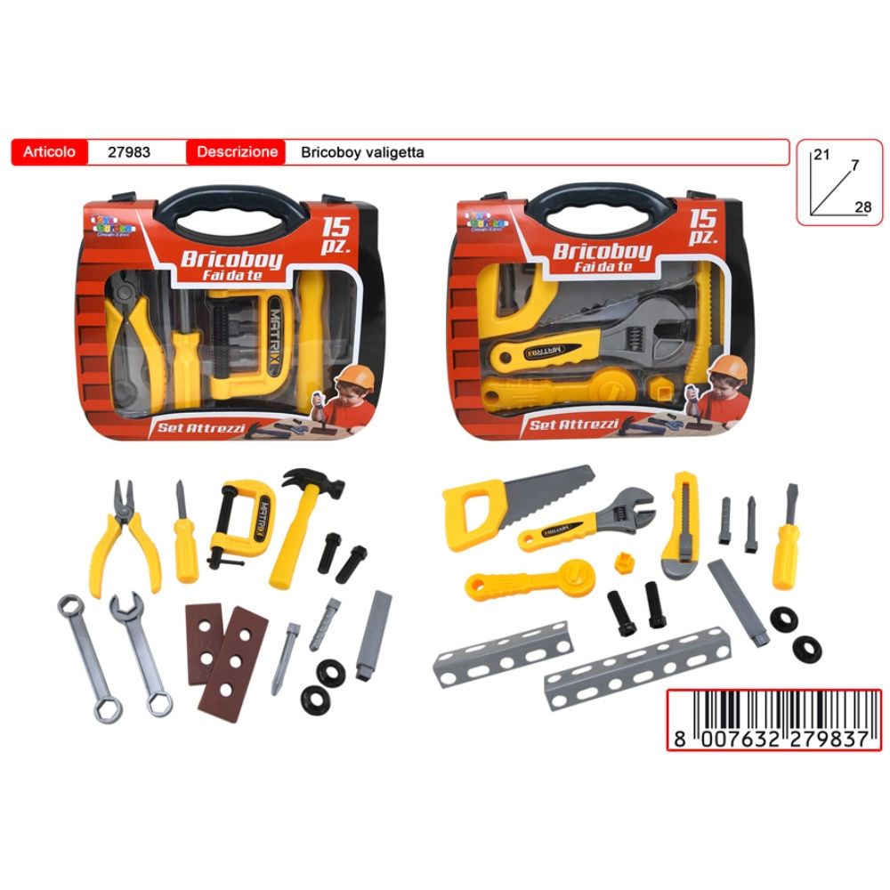 BRICOBOY VALIGETTA FAI DA TE 15PZToys Garden