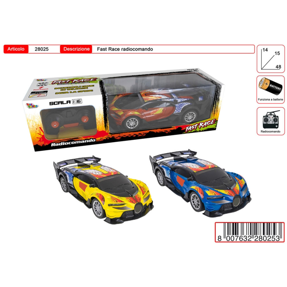 SUPERCAR FASTA RACE RADIOCOMANDATO 1:16Toys Garden