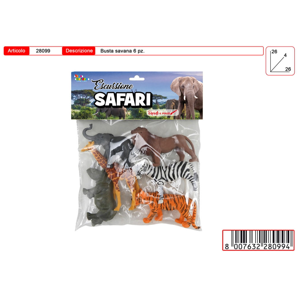 BUSTA SAFARI 6PZToys Garden