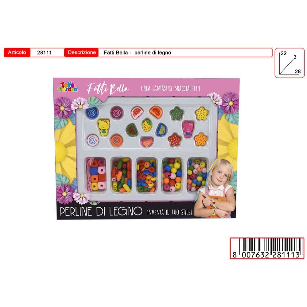 FATTI BELLA SET PERLINE IN LEGNOToys Garden