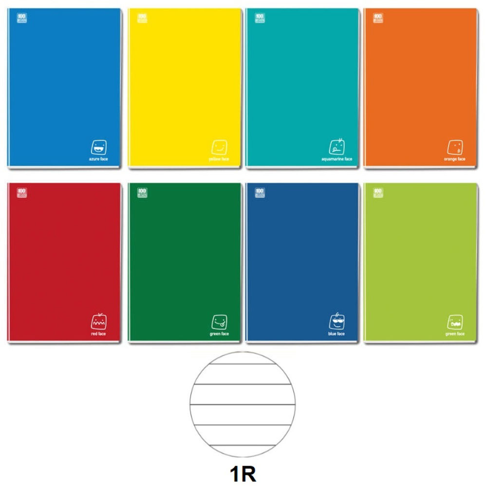 QUADERNO A4 COLORFACE 100 g/m²- RIGHE 1RBlasetti
