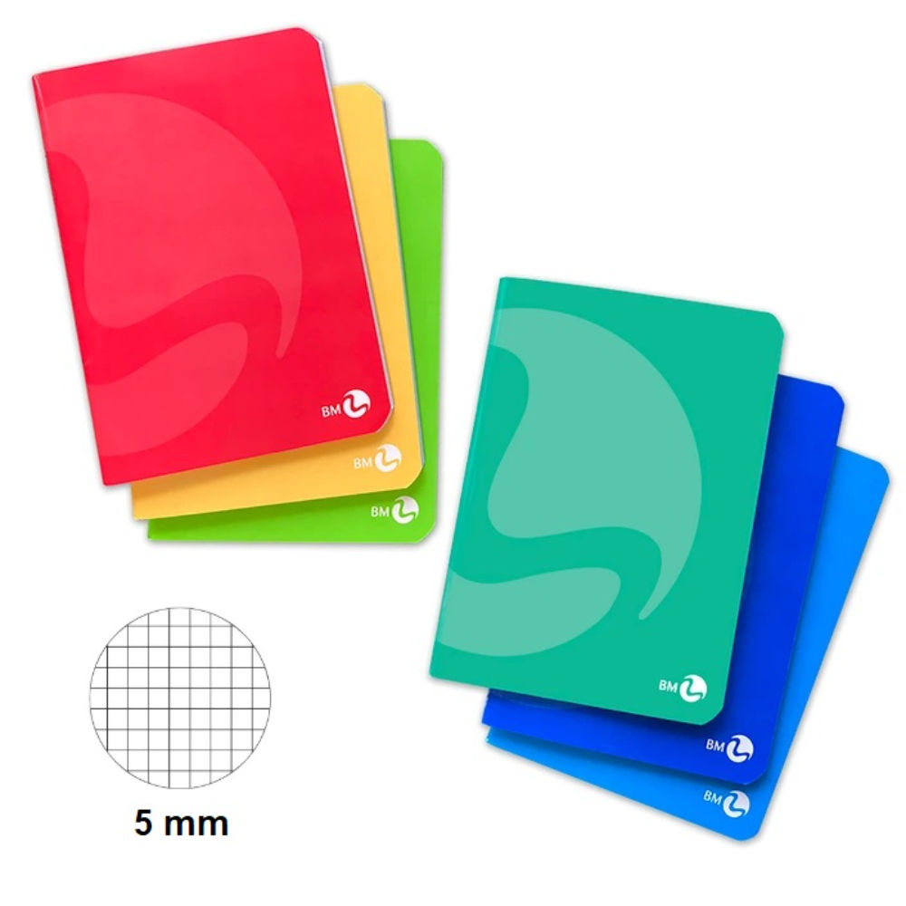 BM QUADERNO A6 COLOR 80g/m²- QUADRETTI 5MMBm Be More