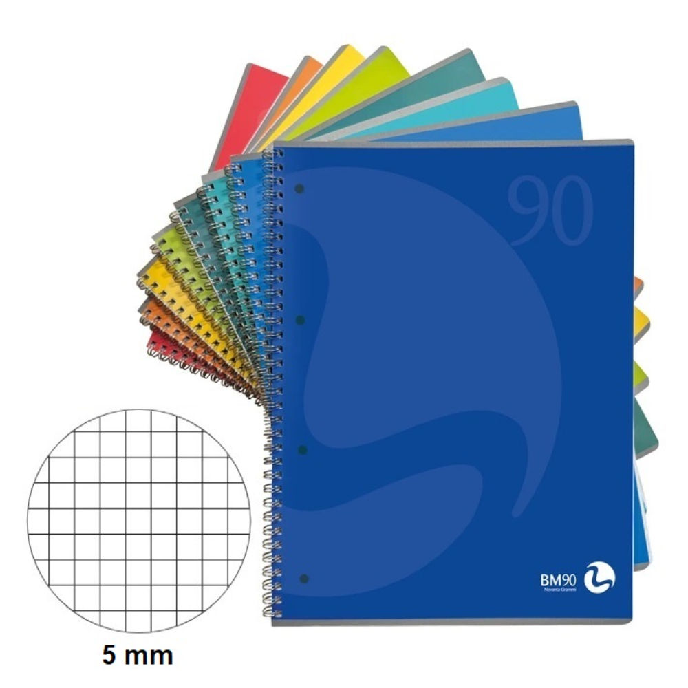 BM QUADERNO SPIRALATO A4 FORATO QUADRETTI 5MMBm Be More