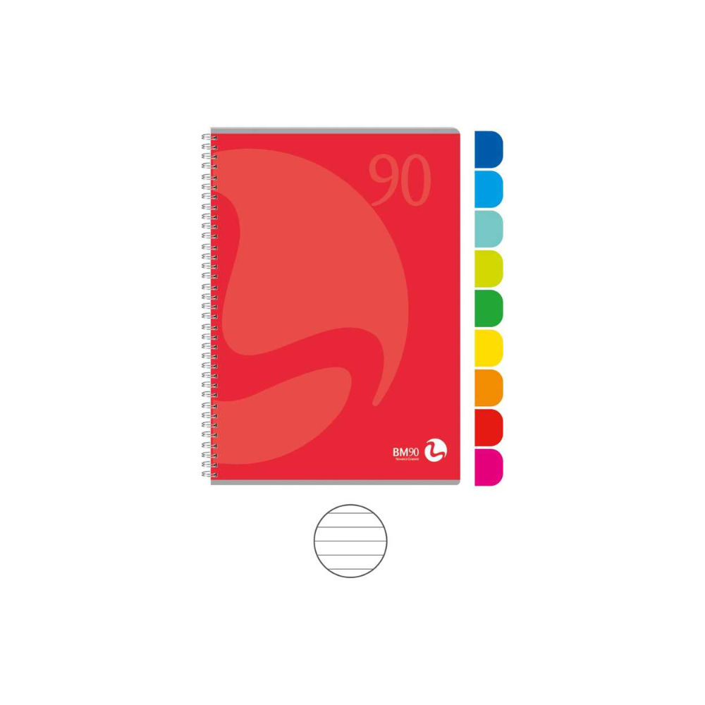 QUADERNO BM FG. 60 GR. 90 SPIR. S/F COLOR   1RBm