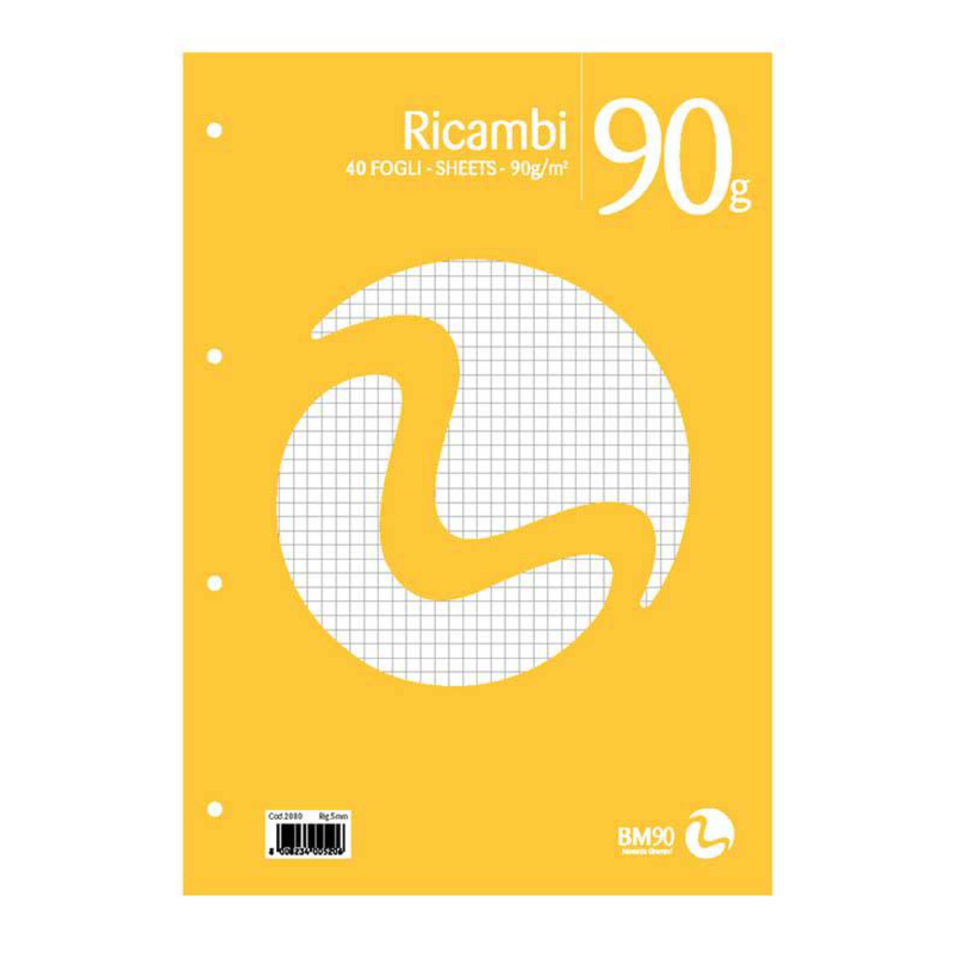 REFIL ANELLO QUADERNO  5MM. GR. 90Bm