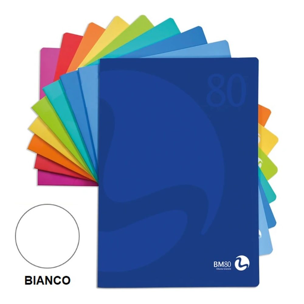 BM MAXI QUADERNO A4 COLOR 80g/m²- BIANCOBm Be More