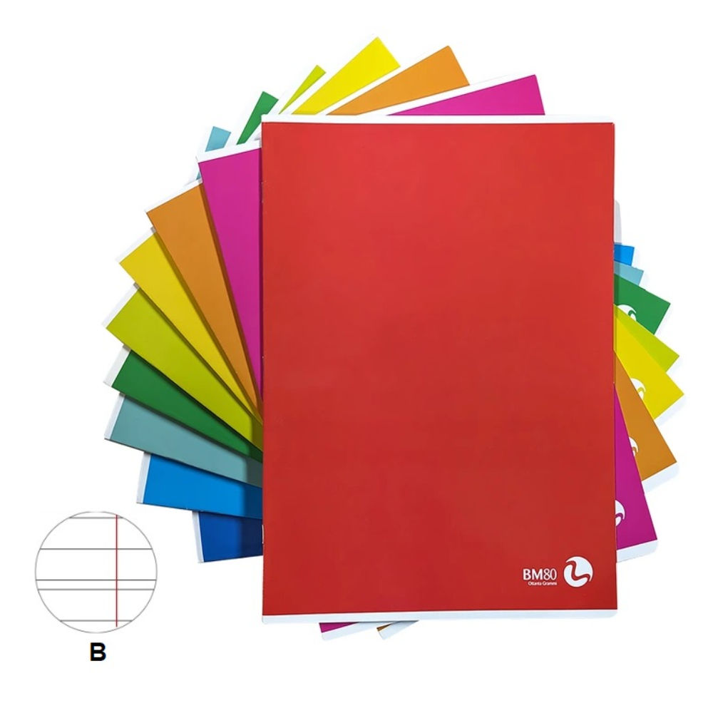 BM QUADERNO A4 COLOR BASIC 80g/m²- RIGHE BBm Be More