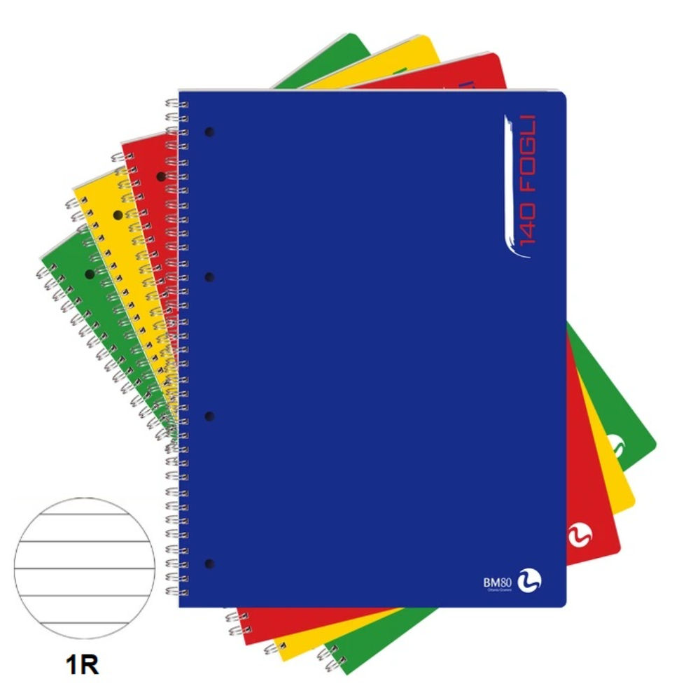 BM QUADERNO SPIRALATO A4 FORATI 140FG RIGHE 1RBm Be More