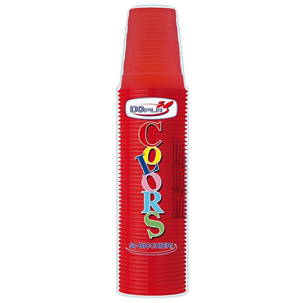 Dopla Bicchieri 200ml Rosso - 50pzDopla