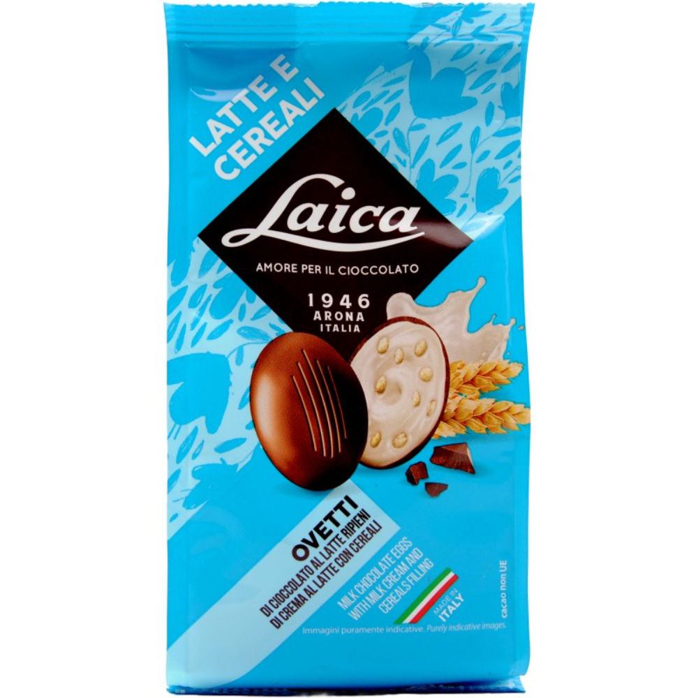 Laica Ovetti con Cioccolato al Latte & Cereali - 120gLaica