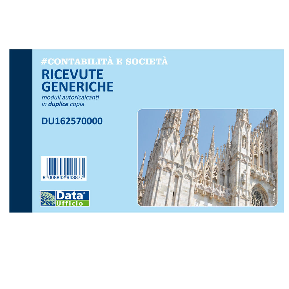BLOCCO RICEVUTA GENERICA 2 COPIE A6  DU162570000Data