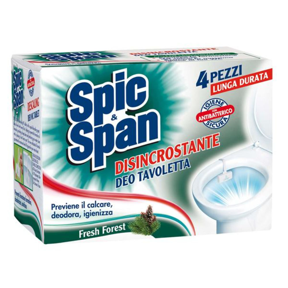 Spic&Span Deo Tavoletta WC Disincrostante Fresh Forest -  4pzSpic & Span