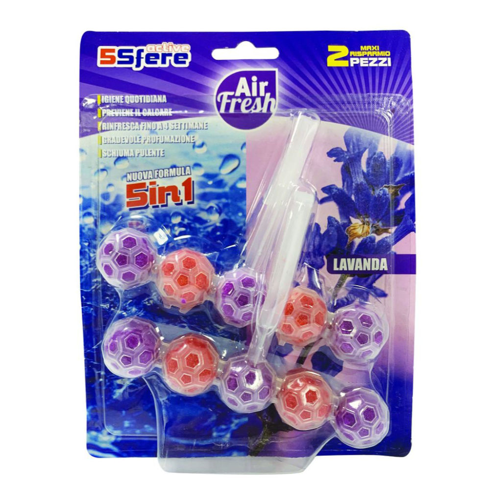 Air Fresh - Sfere WC 5in1 - 2x50g - LavandaAir Fresh