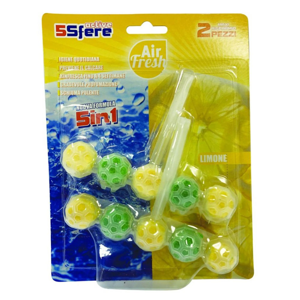 Air Fresh - Sfere WC 5in1 - 2x50g - LimoneAir Fresh