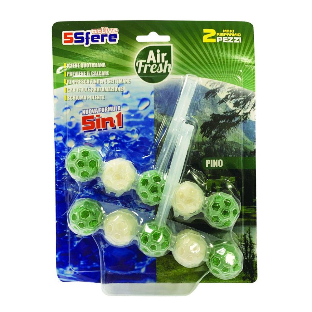 Air Fresh - Sfere WC 5in1 - 2x50g - PinoAir Fresh