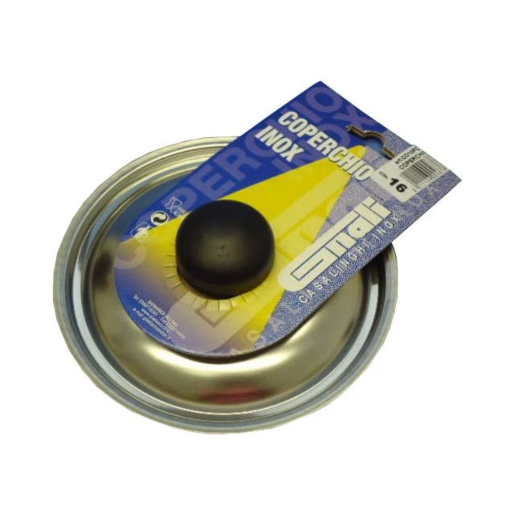 COPERCHIO CM,16 INOX 18/CPOMOLO PLASTICA C/CART, ESPOSITOREGnali