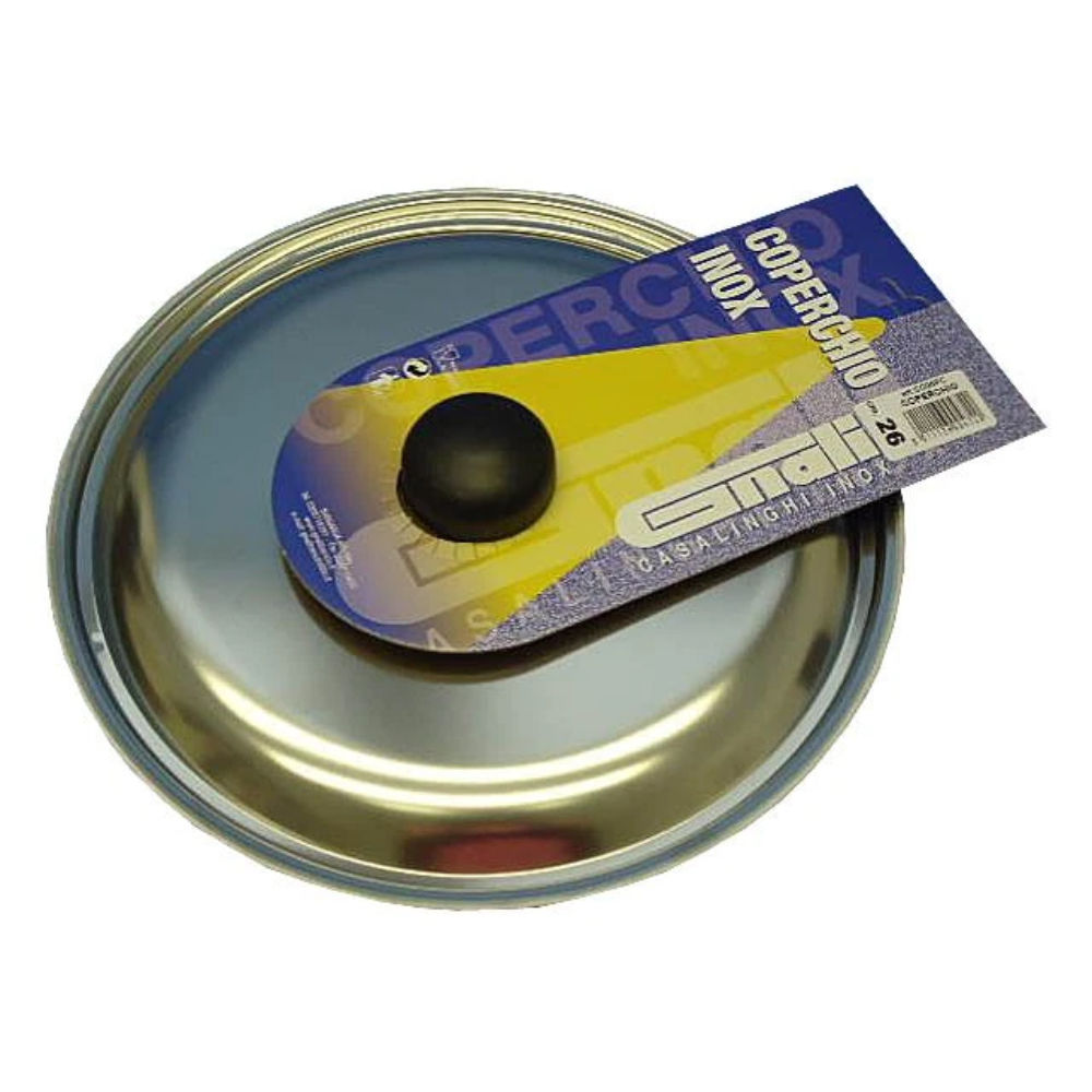 COPERCHIO CM,26 INOX 18/CPOMOLO PLASTICA C/CART, EGnali