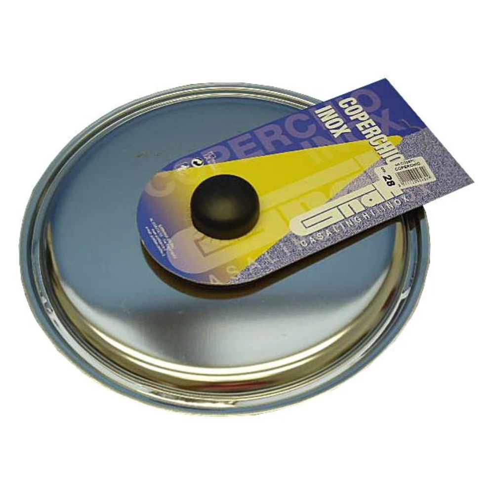 COPERCHIO CM,28 INOX 18/CPOMOLO PLASTICA C/CART, ESPOSITOREGnali