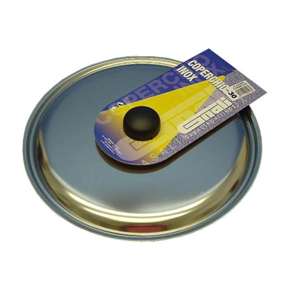 COPERCHIO CM,30 INOX 18/CPOMOLO PLASTICA C/CART, EGnali
