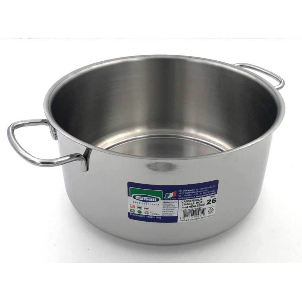CASSERUOLA FONDA CM,262 MANICI INOX 18/C MOD, REALGnali