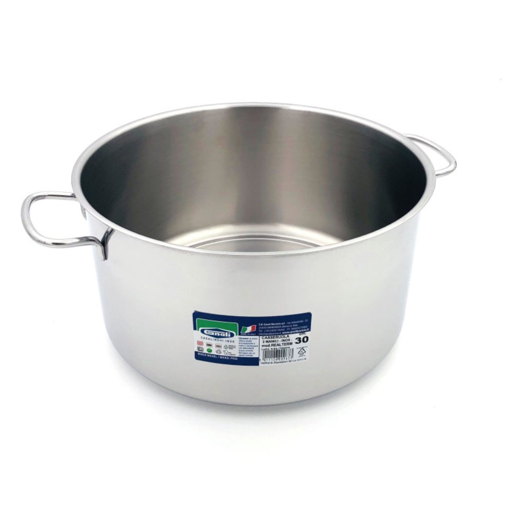 CASSERUOLA FONDA CM,30 2 MANICI INOX 18/C MOD, REAGnali